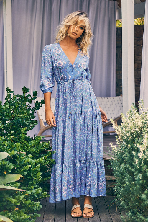 chinese dress ladies Tessa Maxi Dress – Luna and Sage Boutique